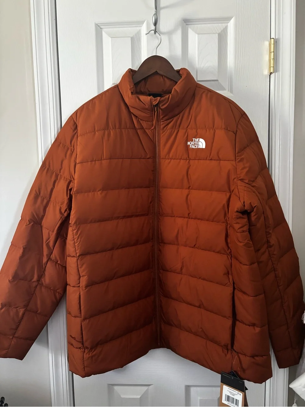 The North Face Men’s Quilted Puffer Jacket — Rust Brown